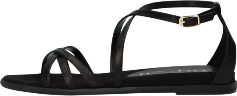 Unisa Zwarte Sandalen met Kruisbanden Black Dames