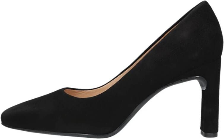 Unisa Zwarte Suède Pump Waba Black Dames