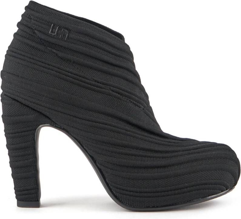 United Nude Zwarte Fold Dames Enkellaars Black Dames