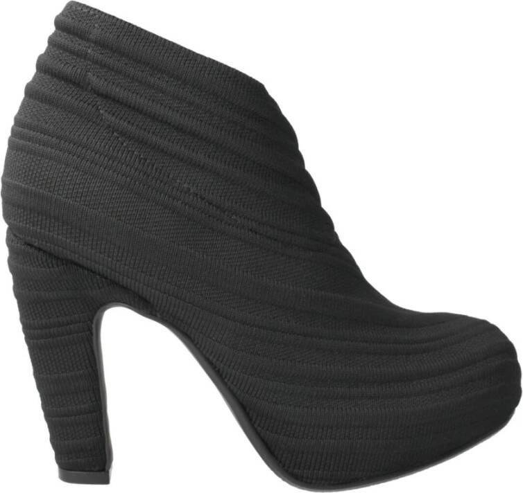 United Nude Zwarte Fold Dames Enkellaars Black Dames