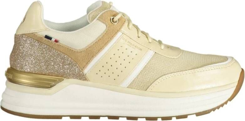 U.s. Polo Assn. Beige Eco Suède Damessneakers Beige Dames