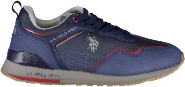 U.s. Polo Assn. Blauwe Contrast Sneakers Stijlvol Ontwerp Blue Heren