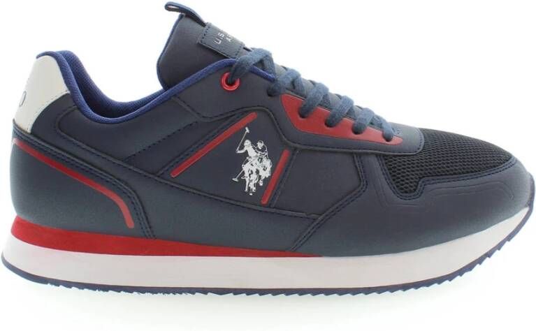 U.s. Polo Assn. Blauwe Sportschoenen met Contrastdetails Blue Heren