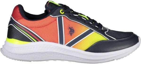 U.s. Polo Assn. Blauwe Vetersneakers Stijlvolle Functionaliteit Multicolor Heren