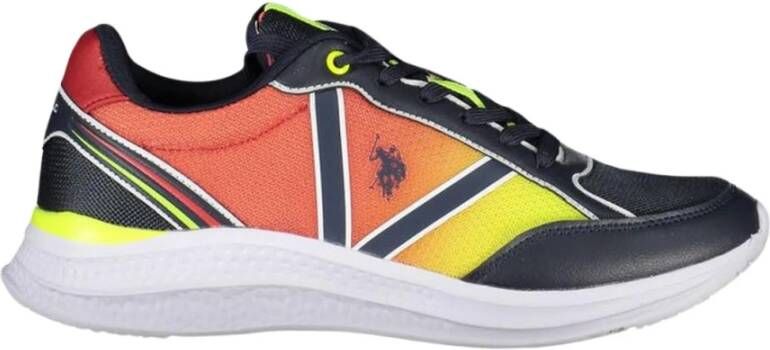 U.s. Polo Assn. Blauwe Vetersneakers Stijlvolle Functionaliteit Multicolor Heren