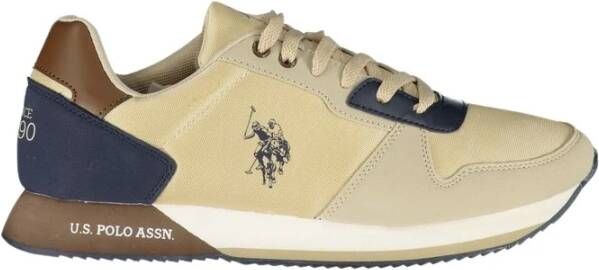 U.s. Polo Assn. Chique Beige Sneakers met Sportieve Contrastdetails Beige Heren