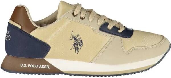 U.s. Polo Assn. Chique Beige Sportieve Sneakers Multicolor Heren