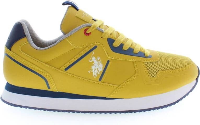 U.s. Polo Assn. Gele Sportschoenen met Contrastdetails Yellow Heren