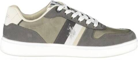 U.s. Polo Assn. Grijze Lace-Up Sports Sneakers met Contrastdetails Gray Heren