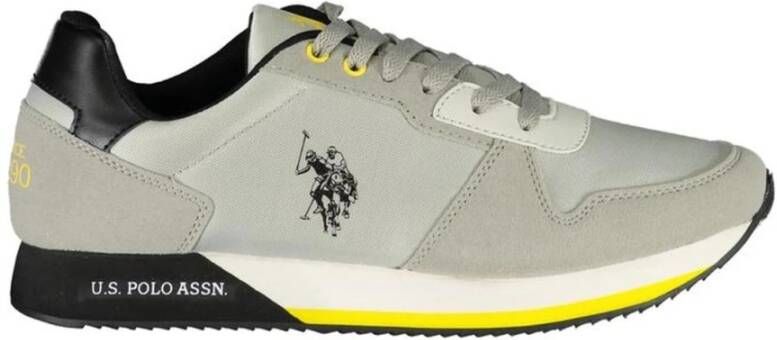 U.s. Polo Assn. Grijze Lace-Up Sports Sneakers met Iconisch Logo Multicolor Heren