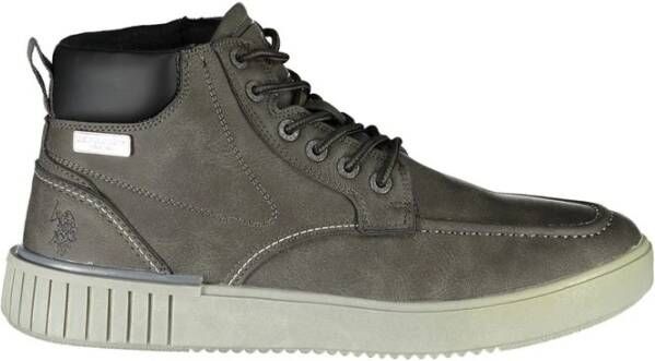 U.s. Polo Assn. Grijze Veterschoenen met Contrasterende Details Gray Heren