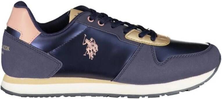 U.s. Polo Assn. Navy en Goud Casual Sneakers Blue Dames