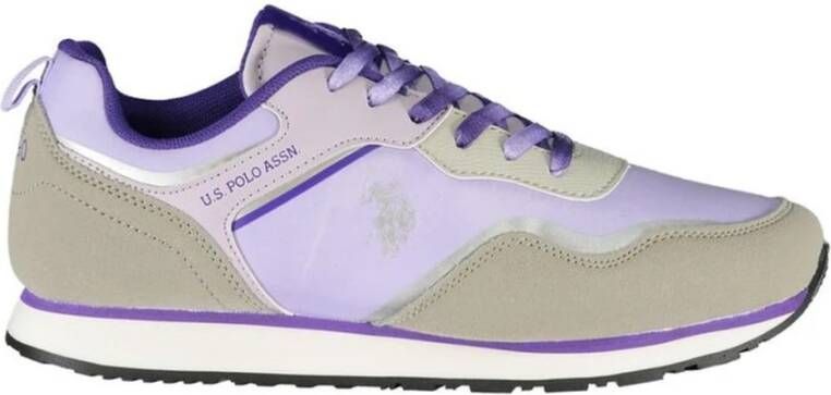 U.s. Polo Assn. Paarse Sportschoen met Contrastdetails Purple Dames