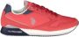 U.s. Polo Assn. Stijlvolle roze vetersneakers met contrastdetails Red Heren - Thumbnail 2