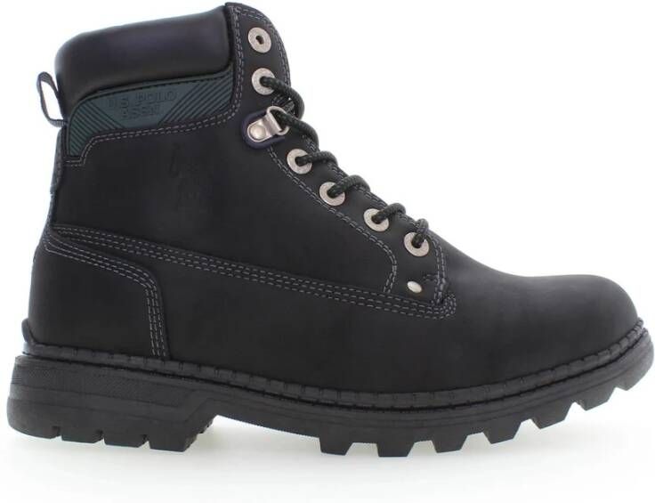 U.s. Polo Assn. Zwarte Heren Veterschoen met Contrastdetails Black Heren