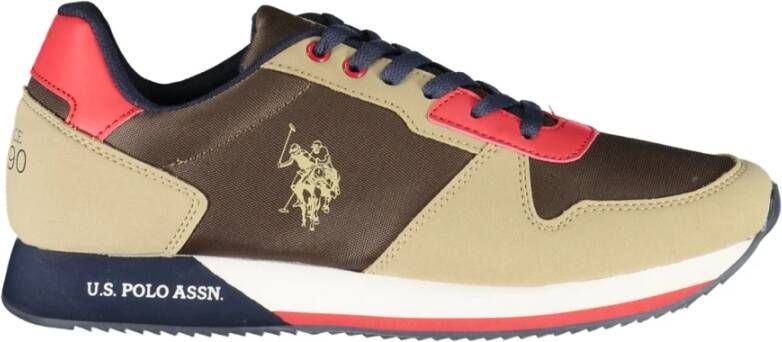 U.s. Polo Assn. Sportieve Bruine Veterschoen met Contrastdetails Multicolor Heren