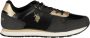 U.s. Polo Assn. Sportieve Zwarte Sneaker met Contrastdetails Black Dames - Thumbnail 1