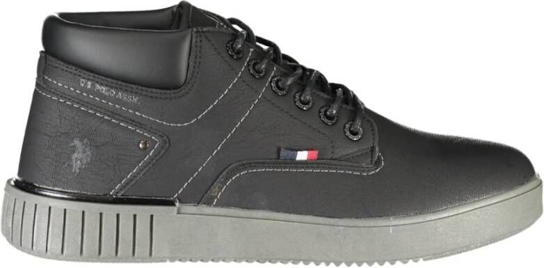 U.s. Polo Assn. Sportieve Zwarte Herensneaker met Contrastdetails Black Heren