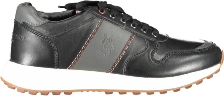 U.s. Polo Assn. Sportieve Zwarte Herensneakers met Contrastdetails Black Heren