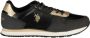 U.s. Polo Assn. Sportieve Zwarte Sneaker met Contrastdetails Black Dames - Thumbnail 4