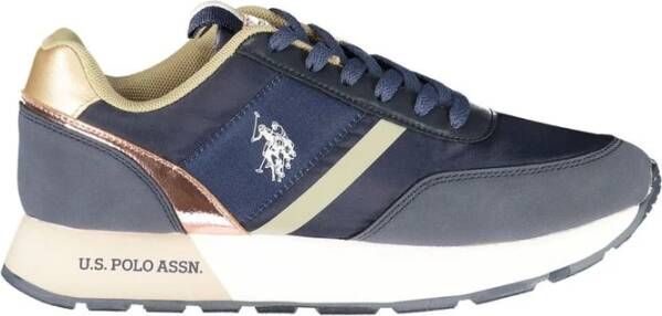 U.s. Polo Assn. Stijlvolle blauwe sportsneakers met dynamische contrastdetails Blue Dames