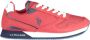 U.s. Polo Assn. Stijlvolle roze vetersneakers met contrastdetails Red Heren - Thumbnail 2