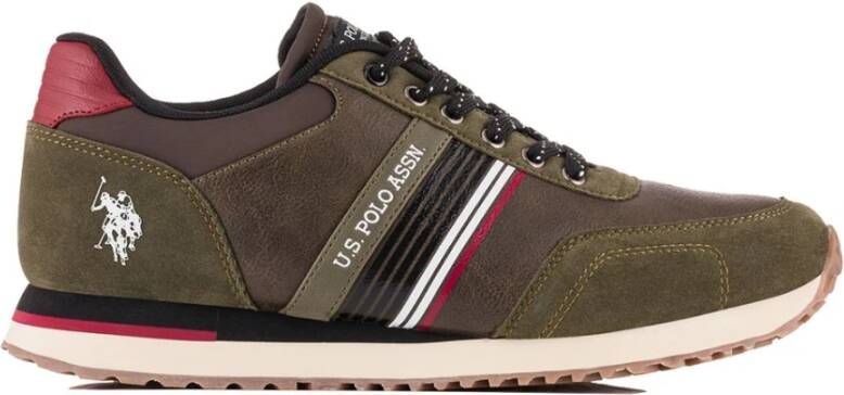 U.s. Polo Assn. Stijlvolle Sneakers van Premium Leer Green Heren