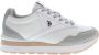 U.s. Polo Assn. Witte Polyester Sneaker met Contrasterende Details White Dames - Thumbnail 2