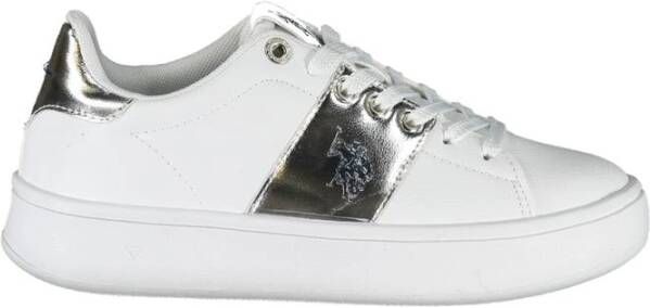 U.s. Polo Assn. Witte Sportieve Veterschoenen White Dames