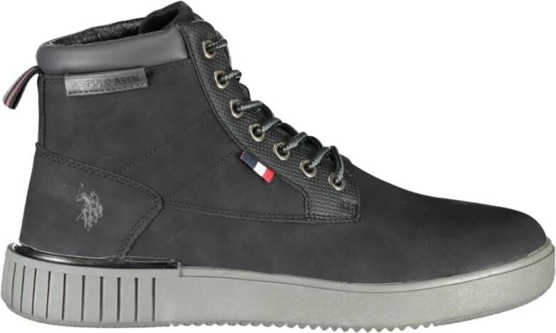 U.s. Polo Assn. Zwarte Heren Veterschoen met Contrastdetails Black Heren