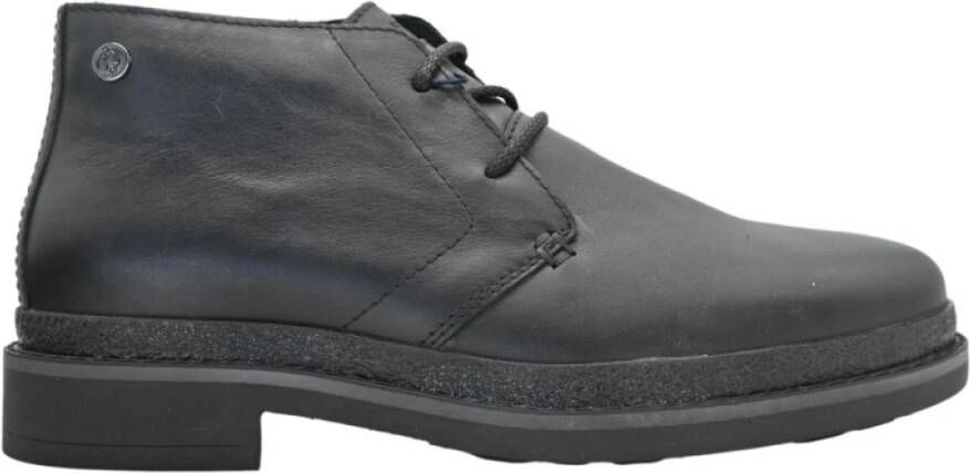 U.s. Polo Assn. Zwarte Leren Laarzen Yan 003 Black Heren