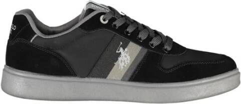 U.s. Polo Assn. Zwarte veterschoenen met contrastdetails Multicolor Heren