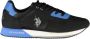 U.s. Polo Assn. Zwarte vetersneakers met contrastdetails Black Heren - Thumbnail 5