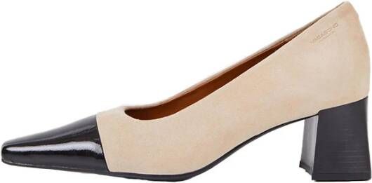 Vagabond Shoemakers Beige Patent Pumps Puntige Neus Beige Dames