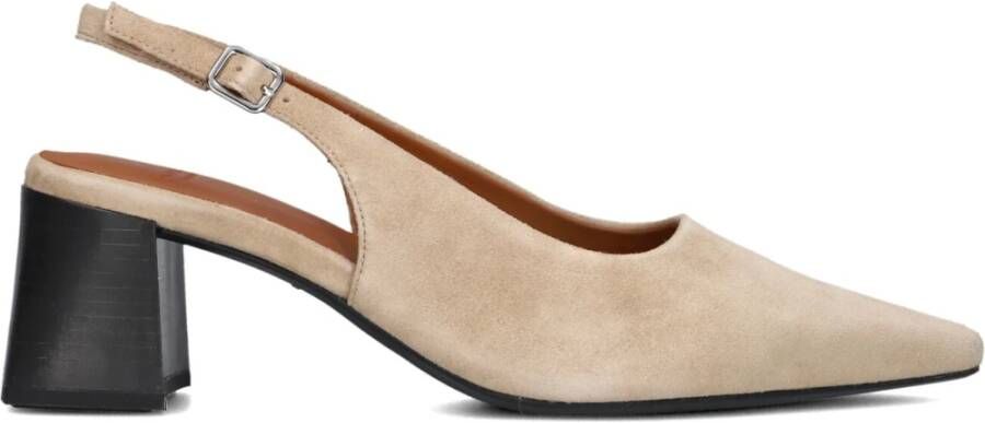 Vagabond Shoemakers Beige Suède Pumps met Puntige Neus Beige Dames