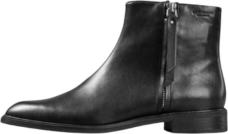 Vagabond Shoemakers Elegante zwarte leren enkellaarsjes Black Dames