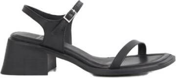 Vagabond Shoemakers Moderne Middenhak Leren Sandalen Zwart Black Dames