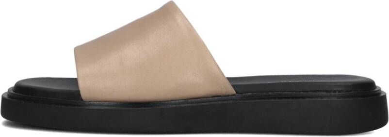 Vagabond Shoemakers Roze Leren Slippers Connie 201 Beige Dames