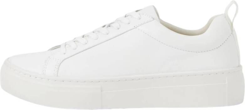 Vagabond Shoemakers Witte Leren Platform Sneaker White Dames