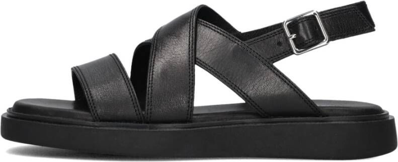 Vagabond Shoemakers Zwarte Leren Sandalen Connie 401 Black Dames