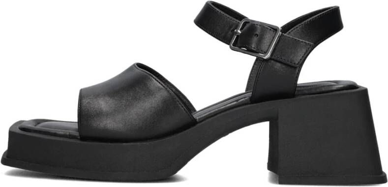 Vagabond Shoemakers Zwarte leren sandalen Hennie 201 Black Dames