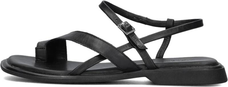 Vagabond Shoemakers Zwarte leren sandalen Izzy 001.1 Black Dames