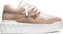 Valentino Beige Suède Logo Print Sneakers Beige Dames - Thumbnail 1