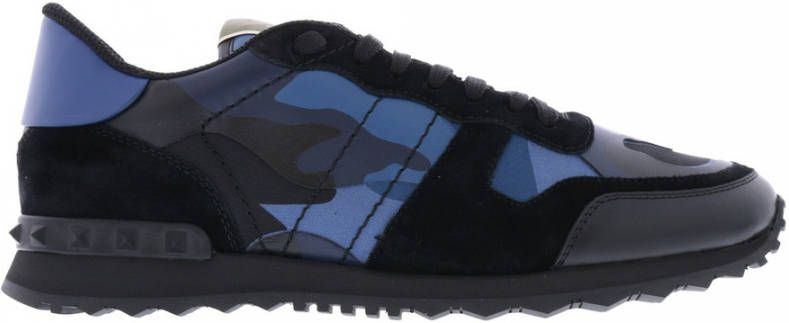 Valentino Garavani Camouflage Rockrunner Sneaker Blauw Heren