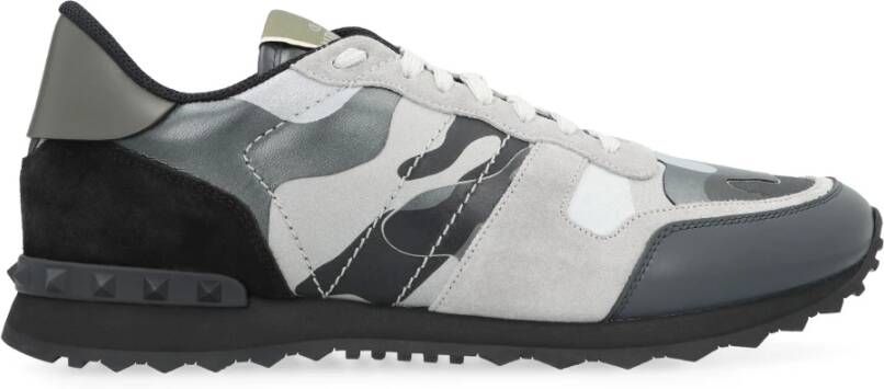 Valentino Camouflage Sneakers met Suède Inzetstukken Multicolor Heren