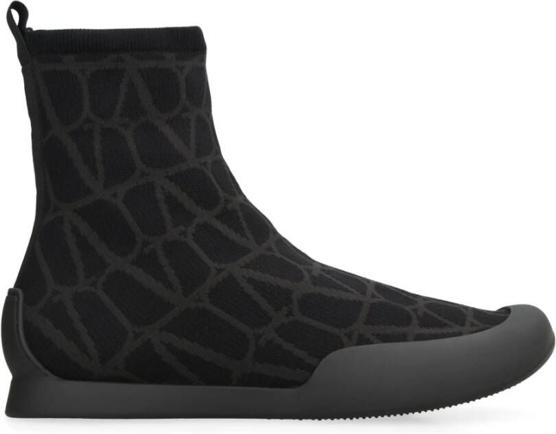 Valentino Cityshore High-top stoffen sneakers Black Heren