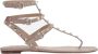 Valentino Garavani Studded Leren Flip-Flop Sandalen Beige Dames - Thumbnail 1