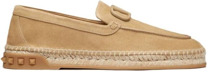 Valentino Garavani Beige Platte Schoenen met VLogo Handtekening Beige Heren