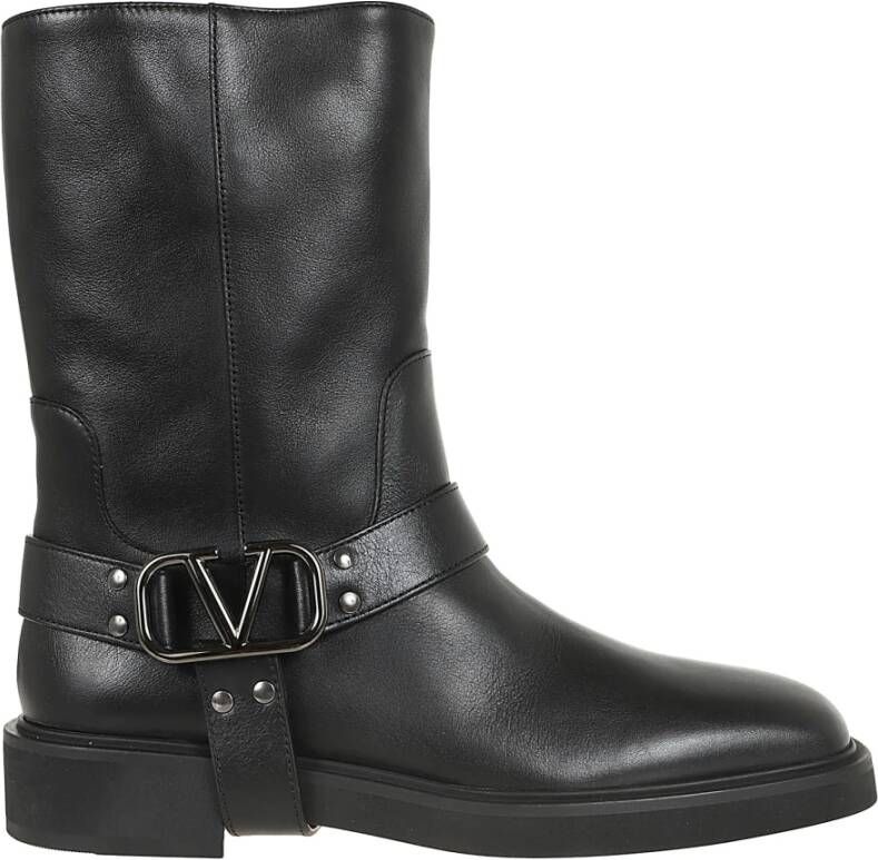 Valentino Garavani Biker Vlogo Handtekening Zwart Logo Black Dames