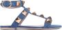 Valentino Garavani Blauwe Denim Katoenen Sandalen Blue Dames - Thumbnail 1